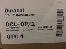 FUJIFILM DURACAL UV SCREEN PRINT INK OVERPRINT CLEAR 1-GALLON