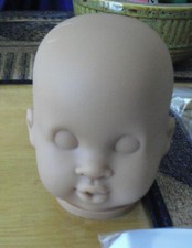 Vintage 1995 Tyco Vinyl Unused Factory Stock Black Girl Doll Head 4 3/4" Tall