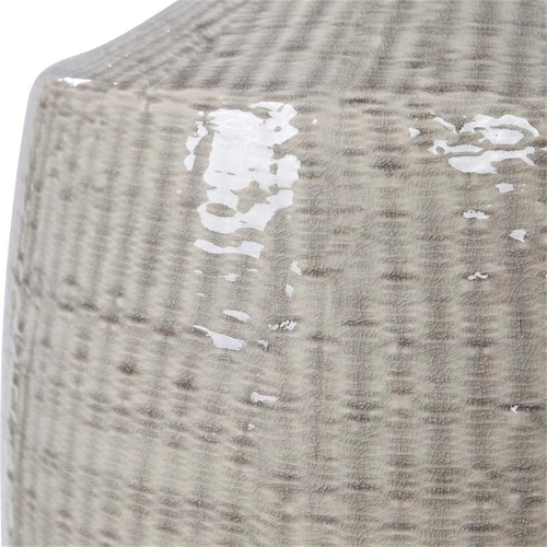 Uttermost Felipe Farmhouse Ceramic and Fabric Table Lamp in Light Gray - Picture 7 of 11