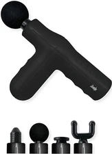 Sealy SL-HW-MA-101-BK Dual Grip Mini Massager, Black, 5-Speed High-frequency