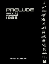 1986 Honda Prelude Factory Shop Service Manual