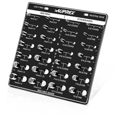 Nuts and Bolts Thread Gauge,14 Metric & 14 Standard Sizes Thread Checker with...