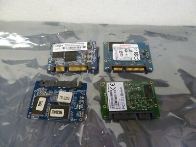 LOT OF 4 MIX BRAND SANDISK/UNIGEN/TRANSCEND... 32GB & 64GB SATA SSD HARD DRIVE
