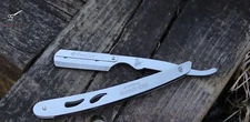 Straight Razor Knife, Mirror Finish-Stainless Steel-Free Razor blades included!!