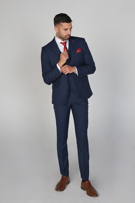 Men Suit Tailored Fit Navy Formal 3 Piece Set Wedding Birthday Dinner Party Set | eBay Men Suit Tailored Fit Navy Formal 3 Piece Set Wedding Birthday Dinner Party Set | eBay
