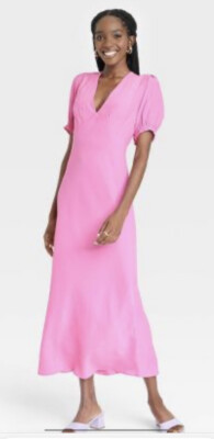 A New Day Pink Size XS Summer Dress Maxi Short Sleeve | eBay A New Day Pink Size XS Summer Dress Maxi Short Sleeve | eBay