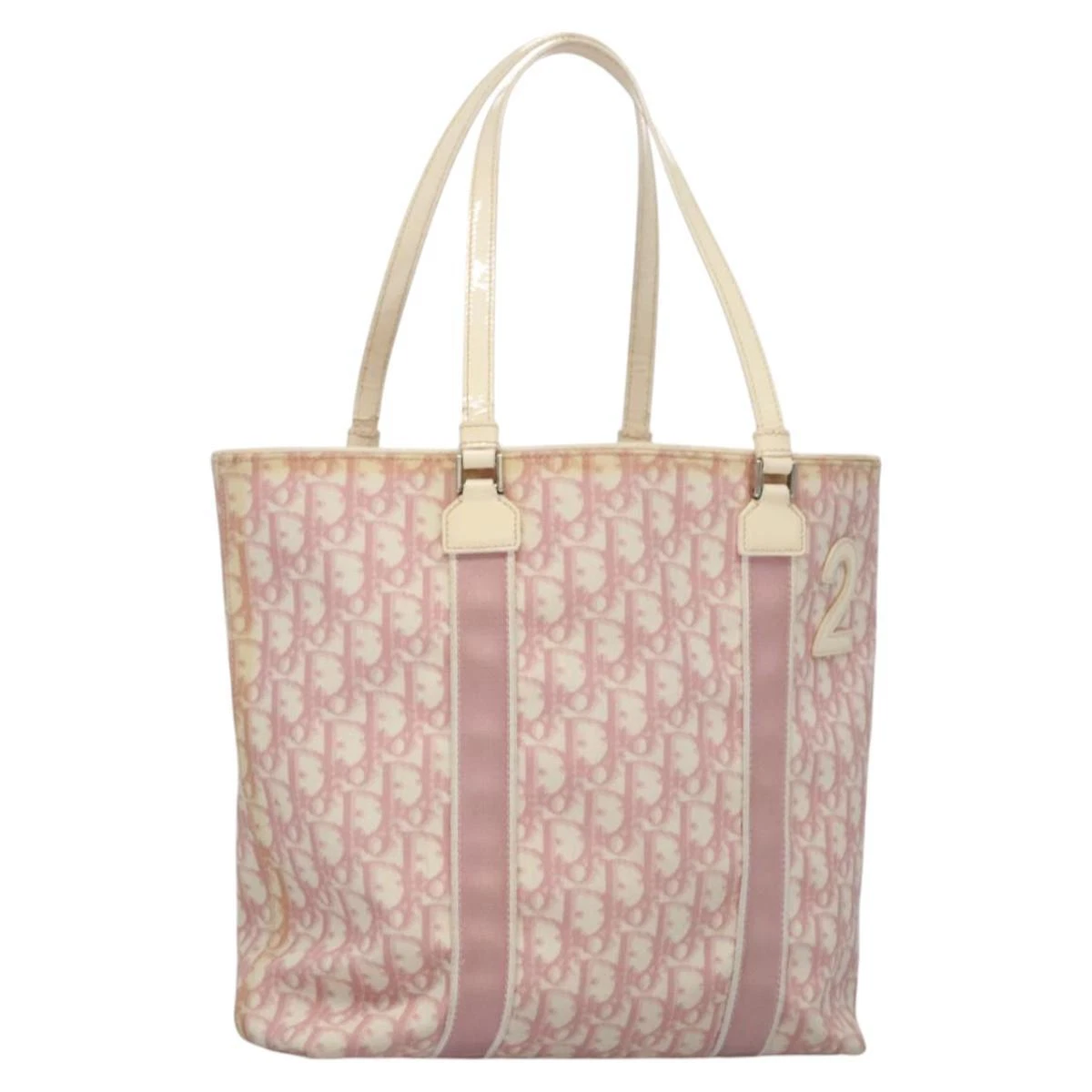 Sac fourre tout Christian Dior Trotter toile PVC rose authentique bs22765