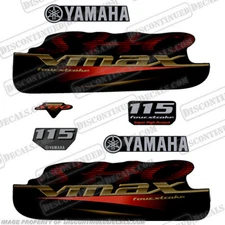 Fits Yamaha 115hp VMAX SHO Fourstroke Decals - Red / Gold / Silver