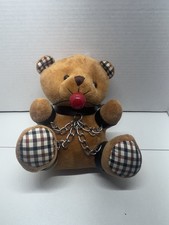Ball Gagged BDSM Teddy Bear Kinky Bondage Mini Choker Harness Gag Gift Novelty
