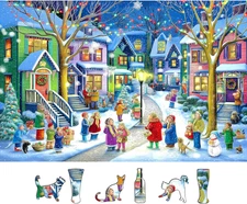 500-Piece Christmas Village Jigsaw Puzzle for Adults and Teens - 23x15 Inch