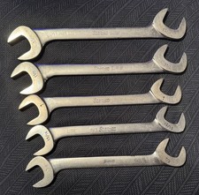 Lot Of 5 Vintage Snap-on Vs28-vs38 No Vs34 Sae 4-way Angle Wrench Open Ended
