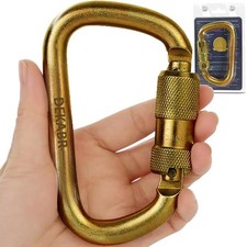 Heavy Duty Alloy Steel Auto-Locking Climbing Carabiner - 45KN Twist Lock Cara...