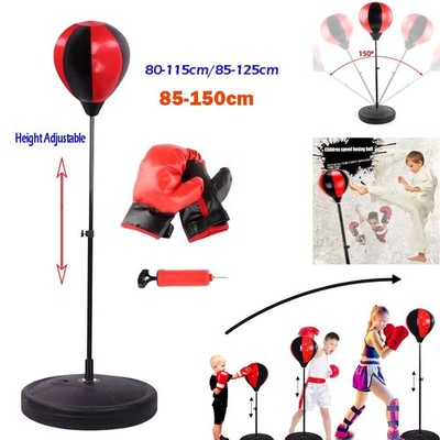 Kinder Erwachsene freistehende Boxen Punchball Handschuhe Kits höhenverstellbar UK