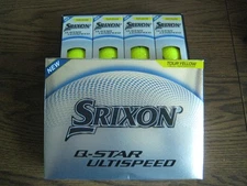 2 dozen BRAND NEW Srixon Q Star Ultispeed mens  golf balls Yellow