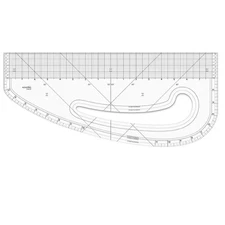 KEARING 16"" Imperial Acrylic Pattern Master Ruler, Multi-Purpose clear 