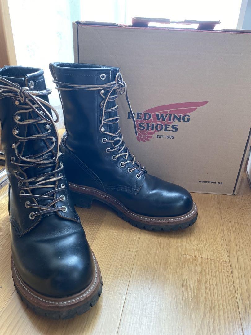 RED WING 9210 Klondike Logger Boots brown core leather steel toe
