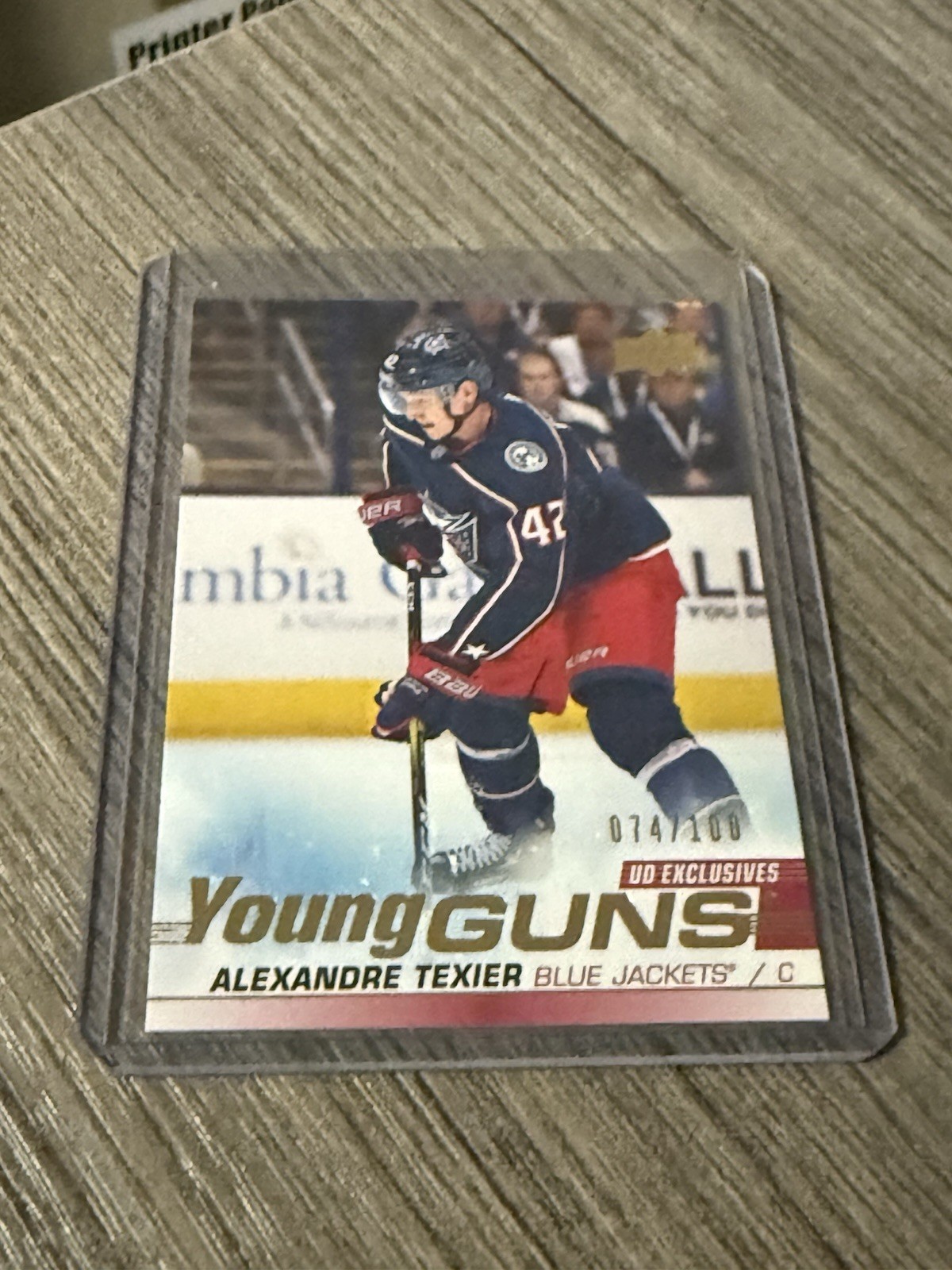 2019 Upper Deck Young Guns UD Exclusives /100 Alexandre Texier RC #225 Columbus