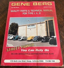 Vintage Gene Berg 1995 1996 Vw Volkswagen Parts Manual Vtg