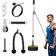 Pulley System for Home Gym, Cable Pulley System Gym for LAT Pulldown Cable Ma...