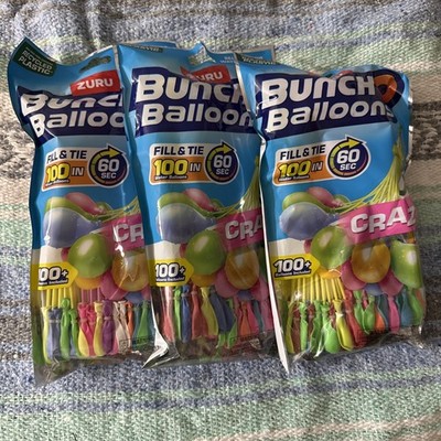 Zuru Bunch O Balloons Tropical Party 100 Water Balloons Summer Fun 3 Pack