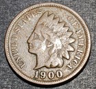 1900 Indian Head Cent Penny Antique Copper U.S.A. One Cent Coin Avg Circ  — photo 1