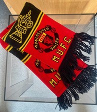 Retro Manchester United scarf 1994, League & Cup Double, in good condition.