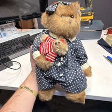 Bearington Stars  Stripes Plush Bear with Dress, Bow  Small Bear Collection