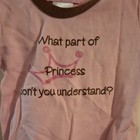 Wee Smiles Pink Brown 100% Cotton Knit Graphic Bodysuit SS Snap Princess 6M — photo 1