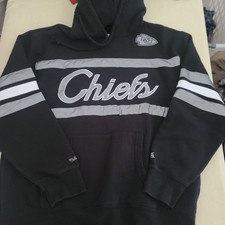 Kansas City Chiefs NFL Mitchell Ness Black Hoodie Sweatshirt Sweater Size 2XL