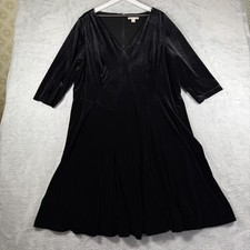 Coldwater Creek Dress Womens 2X Velvet Midi Cocktail Whimsigoth Fairy Grunge