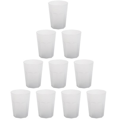ENGELLAND 10 x Kunststoffbecher Party-Becher Plastik Gläser Mehrweg 400 ml Weiß