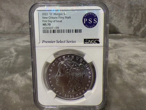 2021 O Morgan Silver Dollar NGC MS70 | First Day of Issue FDOI/FDI | FLAWLESS