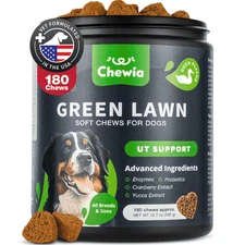 CHEWIA Dog Urine Neutralizer for Lawn w/Probiotics Enzymes & Multivitamins 180Ct
