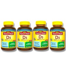 4PK Nature Made Vitamin D3 1000 Iu 300 Softgels Bone Immune Muscle Support