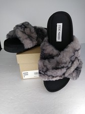 NEW IN BOX Steve Madden Womens Amari Snake Slipper US Size 7