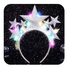 Light Up Star Headband LED Glowing Costume Hair Accessories For Women Girls
