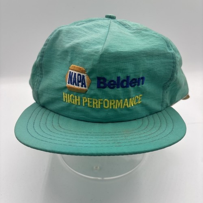 #ad Vintage NAPA High Performance Snapback Hat Made In The USA Teal Belden $6.95