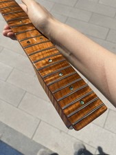 Stainless 22Frets DIY gloss Roasting Flame Maple Electric guitar Neck 25.5in