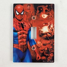 Spiderman Light Switch Cover Supervillains Red Blue Black 2011 Marvel Super Hero