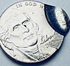 2025-P Double / Struck (Damaged?) 5c ~ Unique! ~ Z18