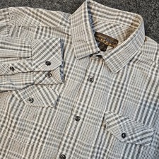 Pronto Uomo Blue Mens Large Plaid Button Down Dress Shirt Cotton Long Sleeve