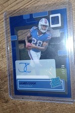 2022 Panini Clearly Donruss - Rated Rookie James Cook #65 Blue Autographs /99...