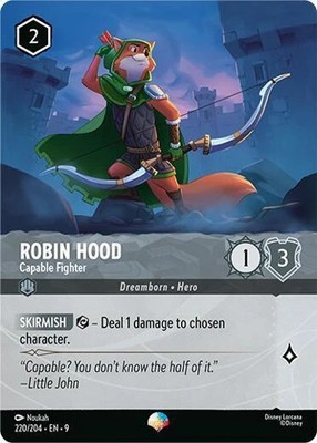 1x Robin Hood - Capable Fighter (Epic) - Holofoil NM Eng Lorcana - Fabled