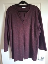 Top/giacca bordeaux floreale con bottoni taglia 20