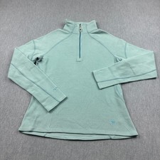 Mountain Hardwear Sweater Womens Medium Green 1/4 Zip Polartec Fleece Pullover