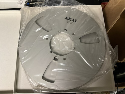 Akai R-10M OEM 10" Empty Metallic Reel, 3 Window Vintage Box Unused In Bag - Picture 4 of 9