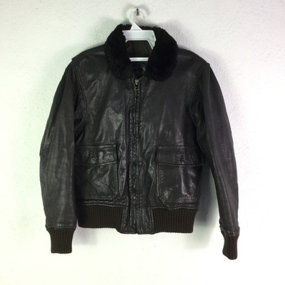 VTG G-1 Leather Bomber Jacket, Medium, Cooper Flight Jacket