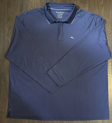 Tommy Bahama Big And Tall Palm Desert Fairway Island Zone Long Sleeve 1XLB Blue