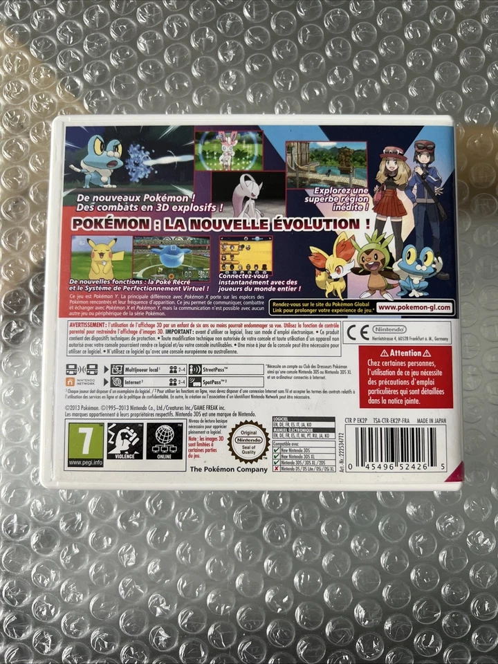 Pokemon Y Nintendo 3DS  PAL FRA NOTICE ABSENT VIP NON GRATTER, photo 3 sur 5