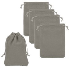 Headphone Bag, 5 Pcs 5.91x4.72 Inch Headset Carrying Pouch Gray